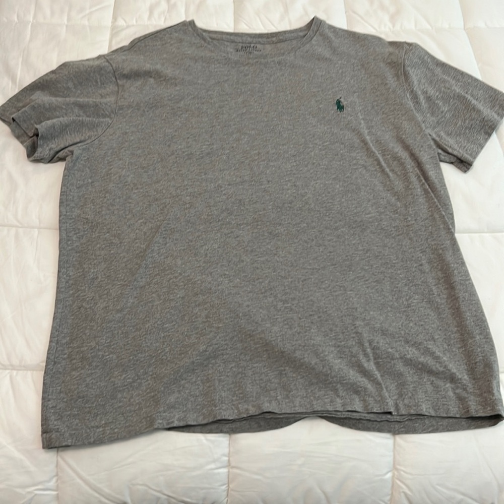 Polo RL size L heathered gray t shirt used good condition